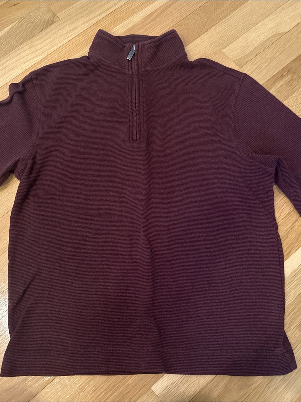 Van Heusen Men's Zip Mock Neck Sweater - Burgundy